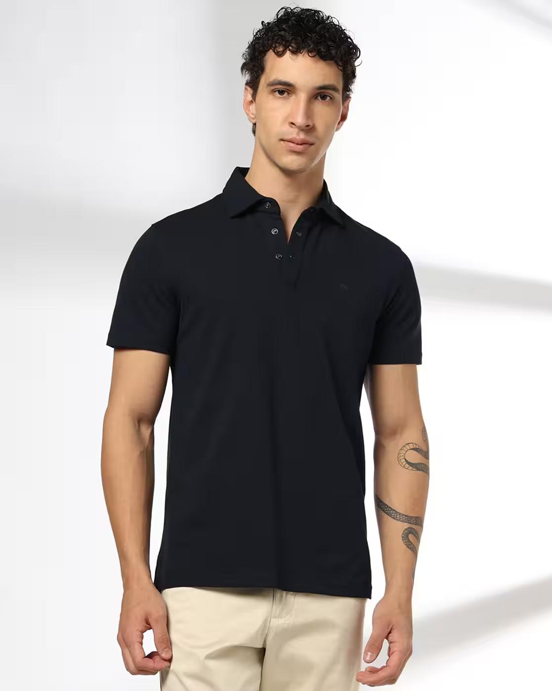 Men Slim Fit Polo T-Shirt