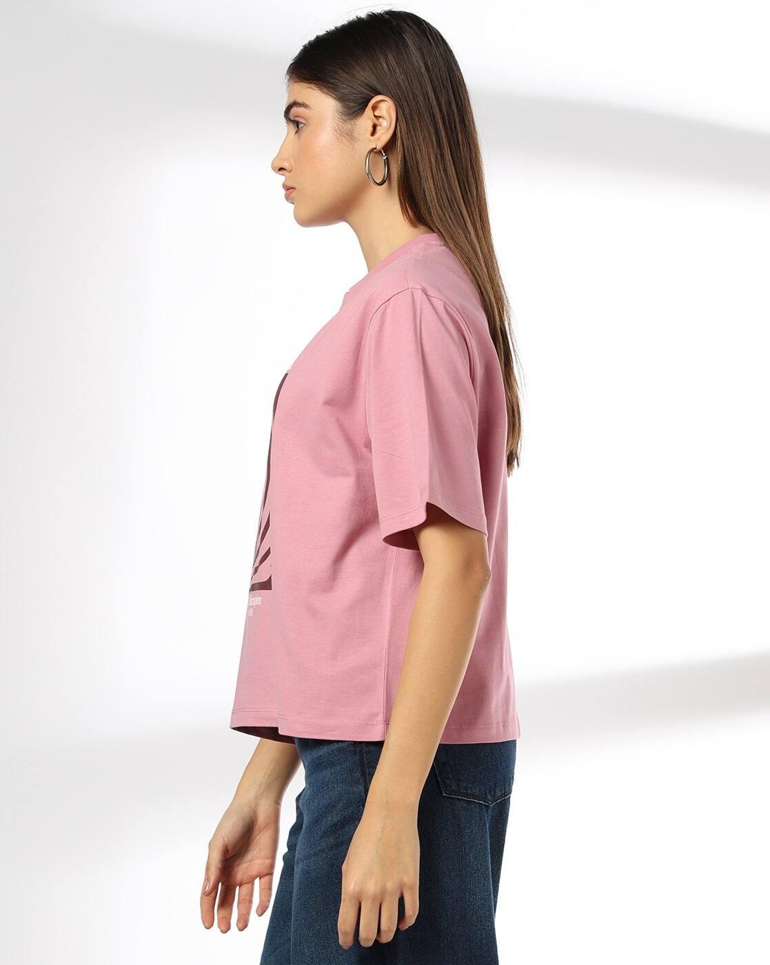 LE JARDIN DROP SHOULDER CROP BO, PINK, M