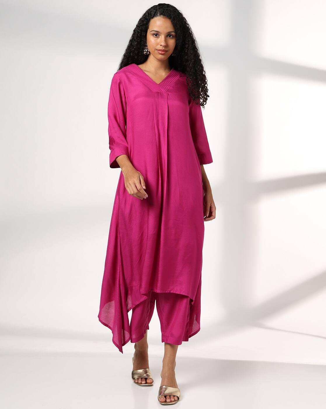 Women Pintuck Detailed A-Line Kurta Set