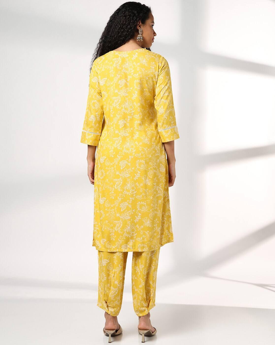Women Floral Print Straight Kurta Set