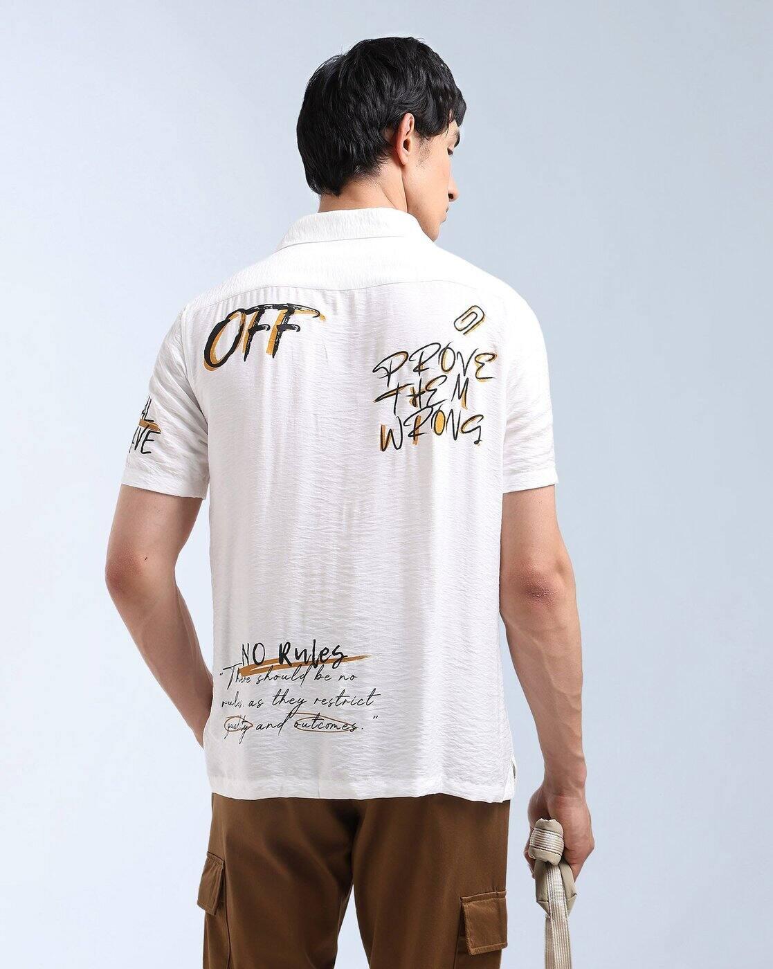 Typographic Printed Relaxed Fit Shirt