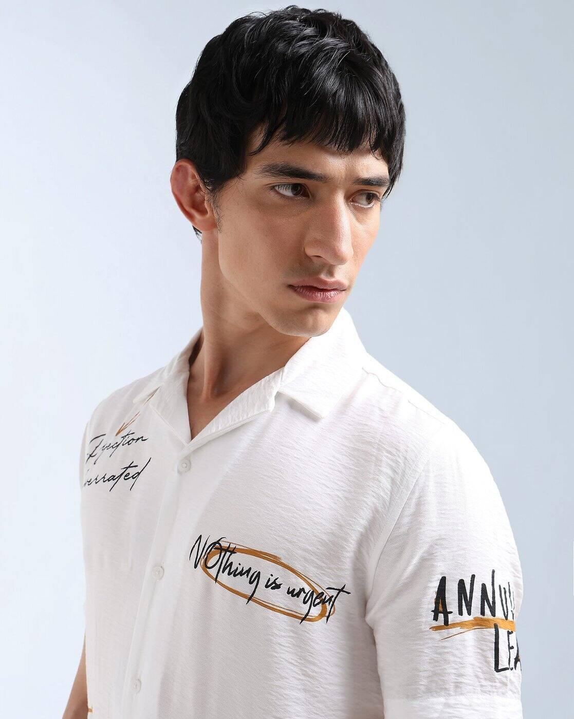Typographic Printed Relaxed Fit Shirt