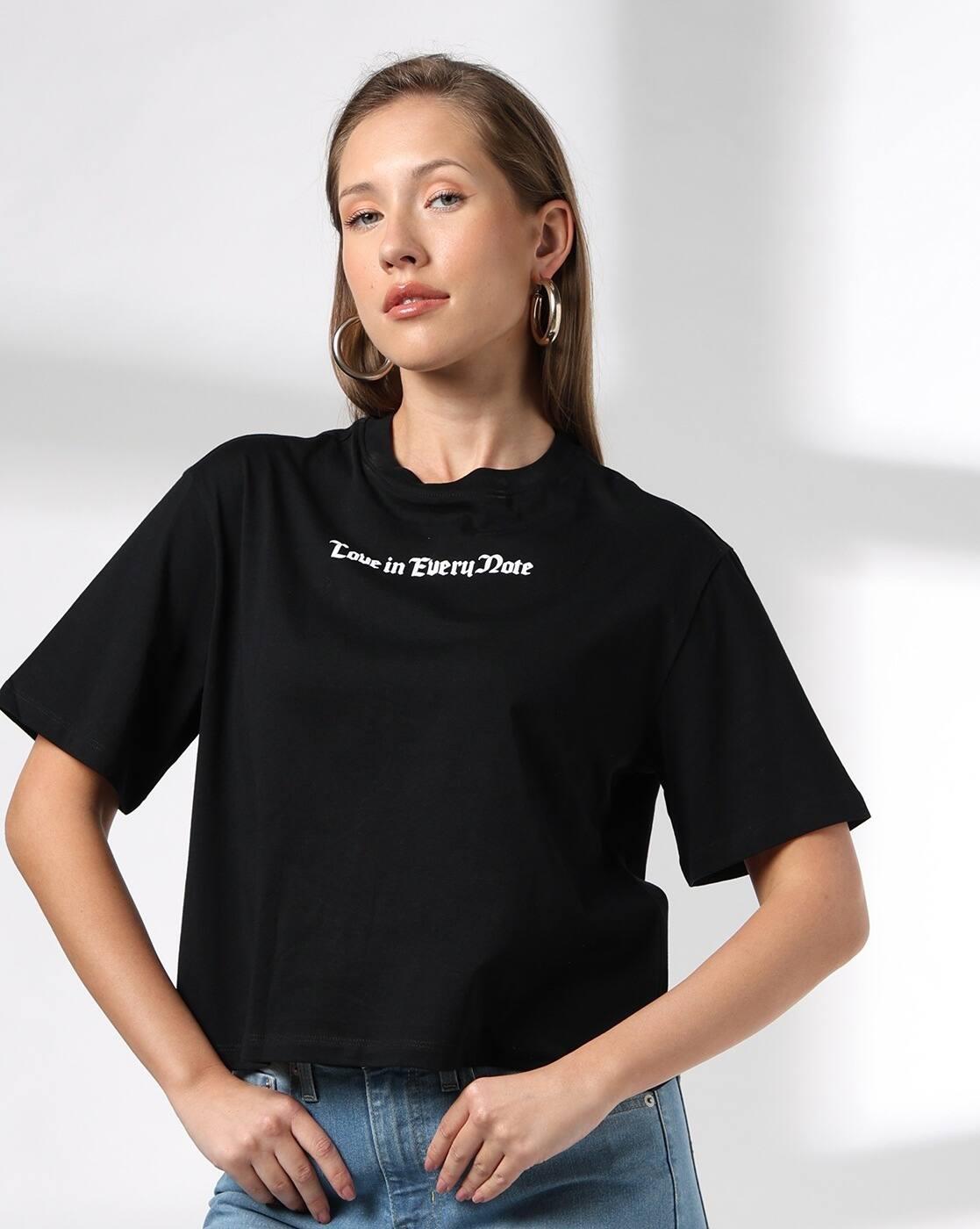 Women Love in Every Note Boxy Fit Crew-Neck T-Shirt