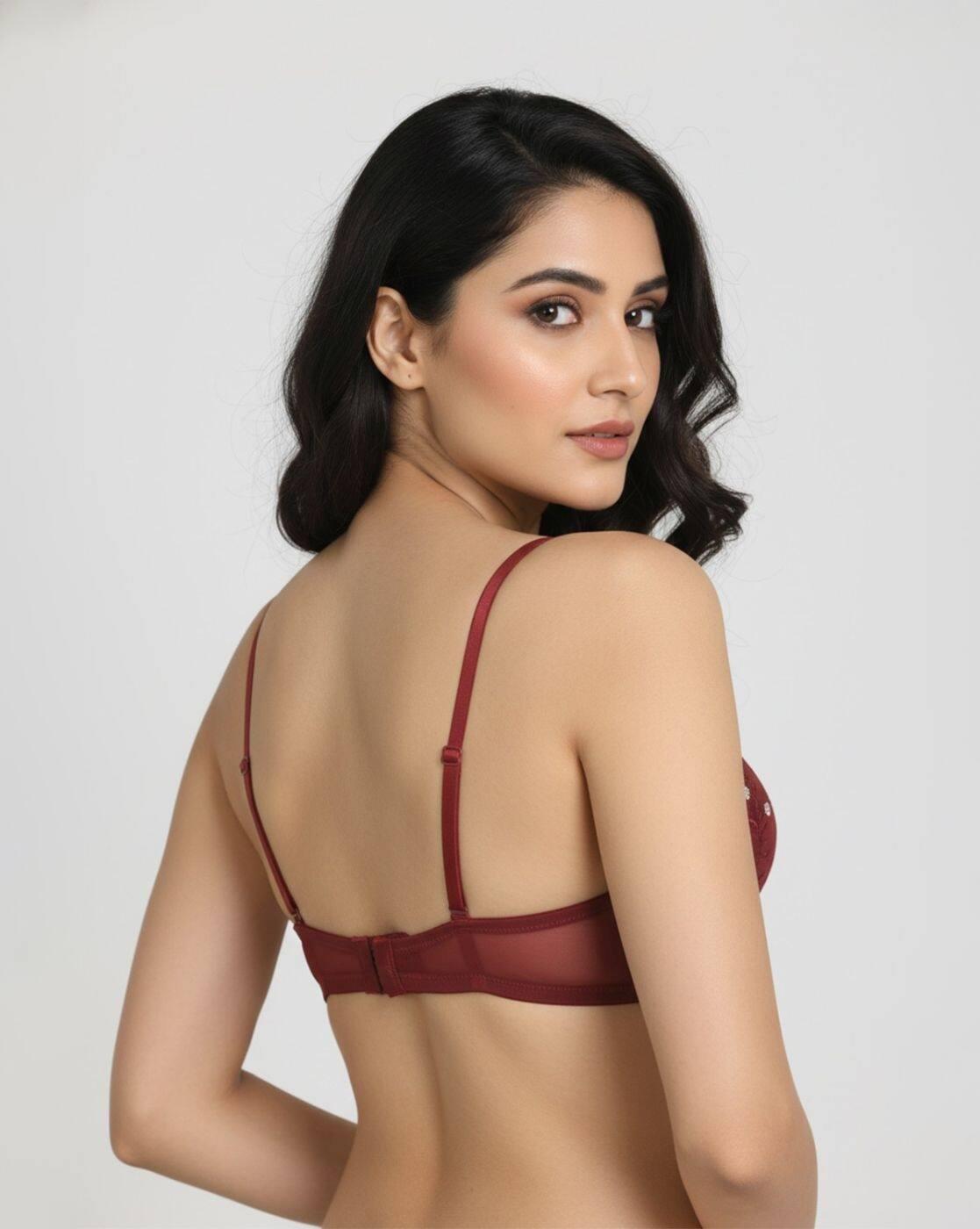 Wild Rose Padded Wired Medium Coverage Strapless Bra