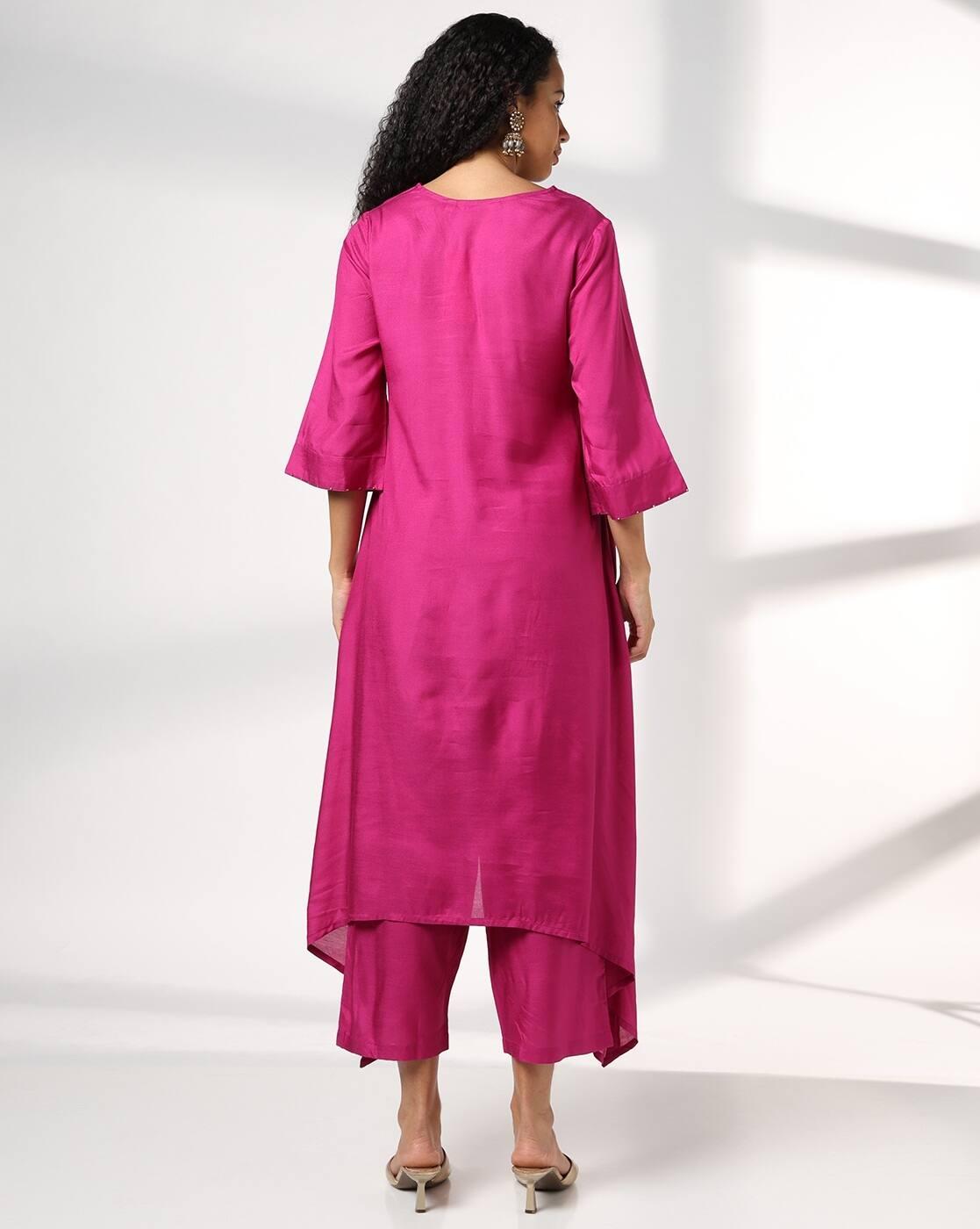 Women Pintuck Detailed A-Line Kurta Set