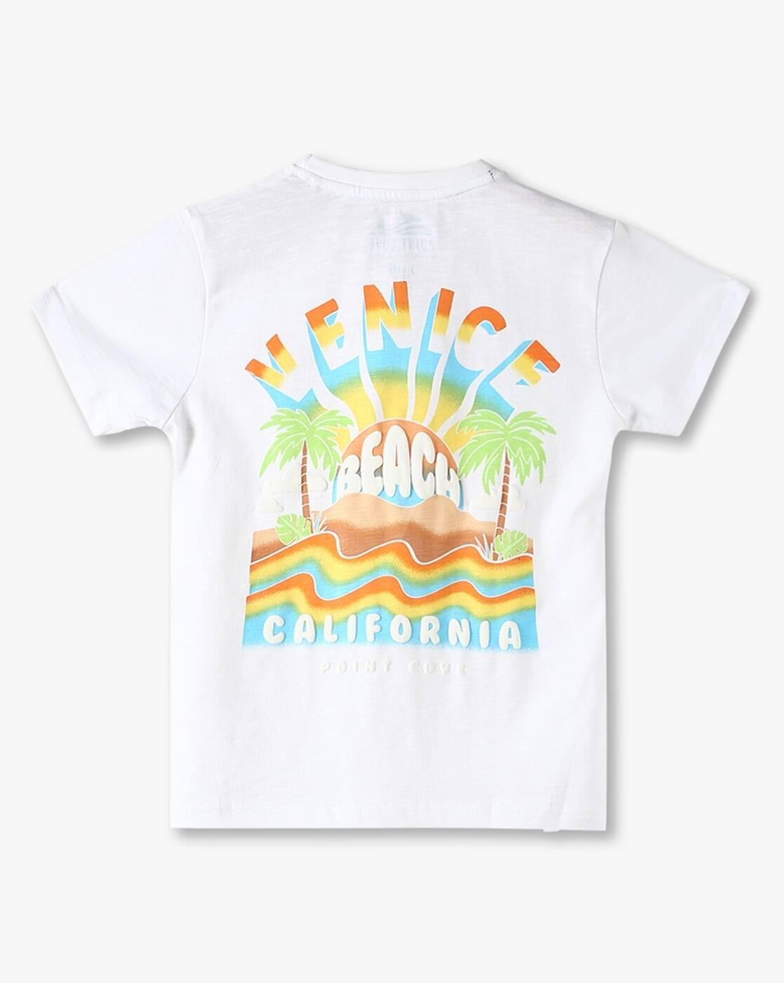 Boys Graphic Print Relaxed Fit Round-Neck T-Shirt
