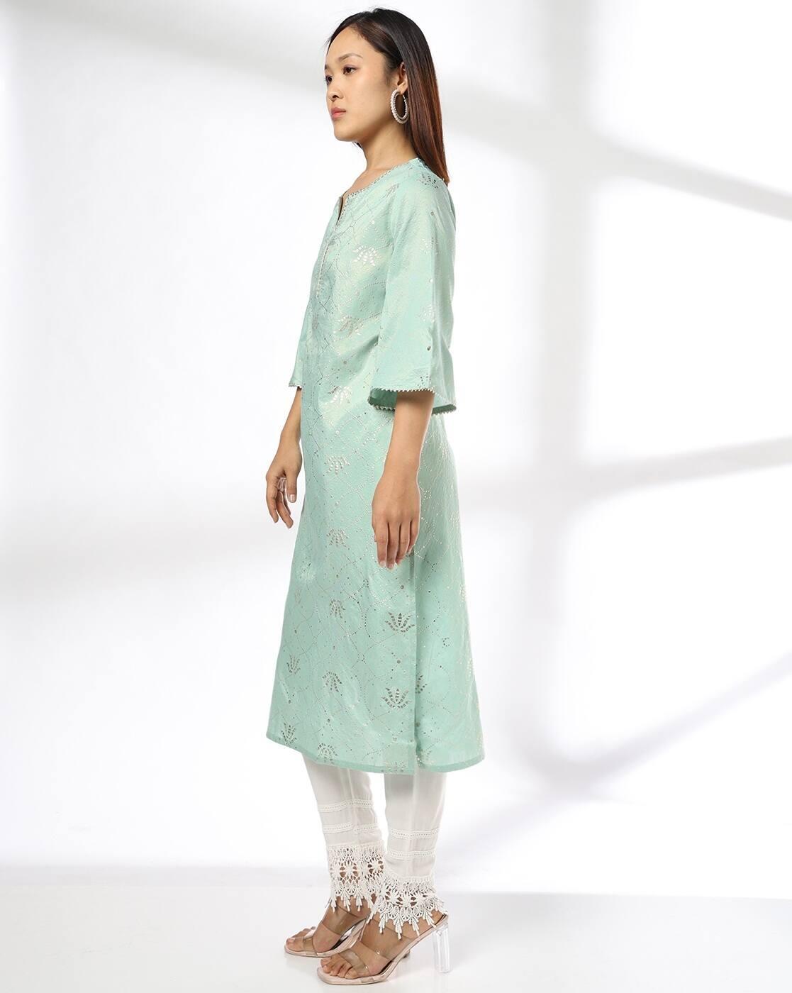 PLACEMENT PRINTED FESTIVE  KUR, MINT, XL