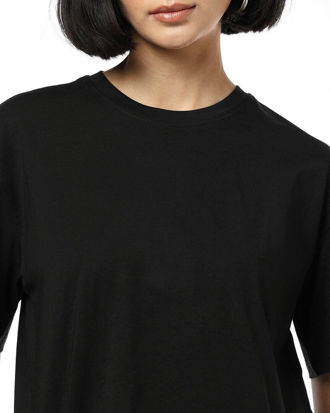 Women Boxy Fit Crew-Neck T-Shirt