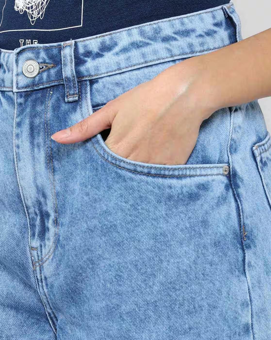 Women Mid-Rise Denim Shorts