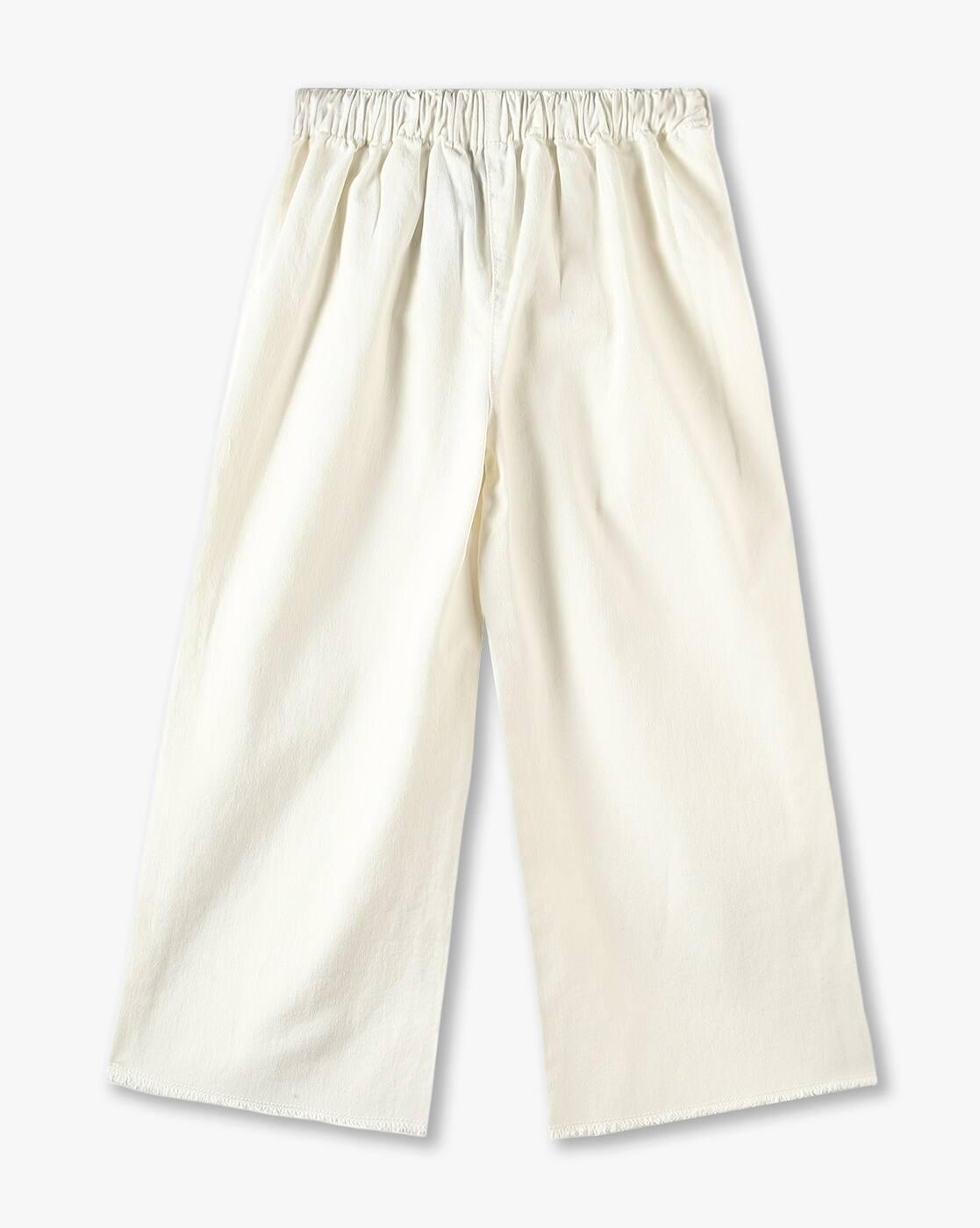 FLARED CULOTTE, WHITE, 9-10Y