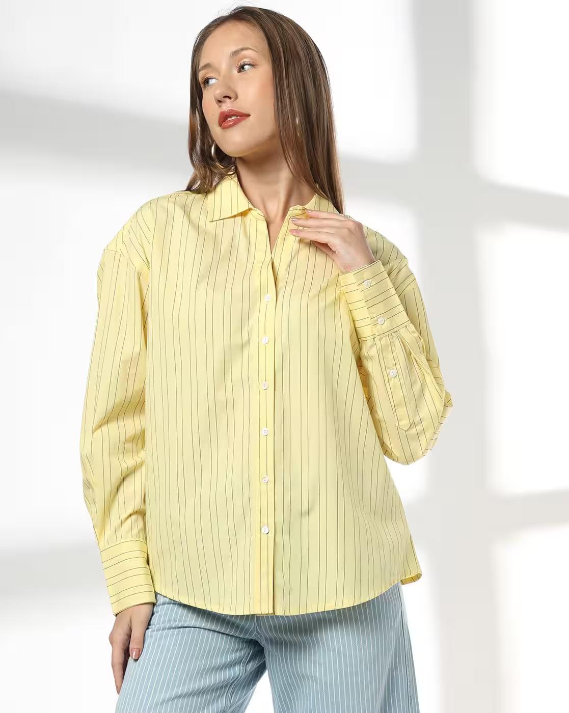 Women Striped Loose Fit Shirt