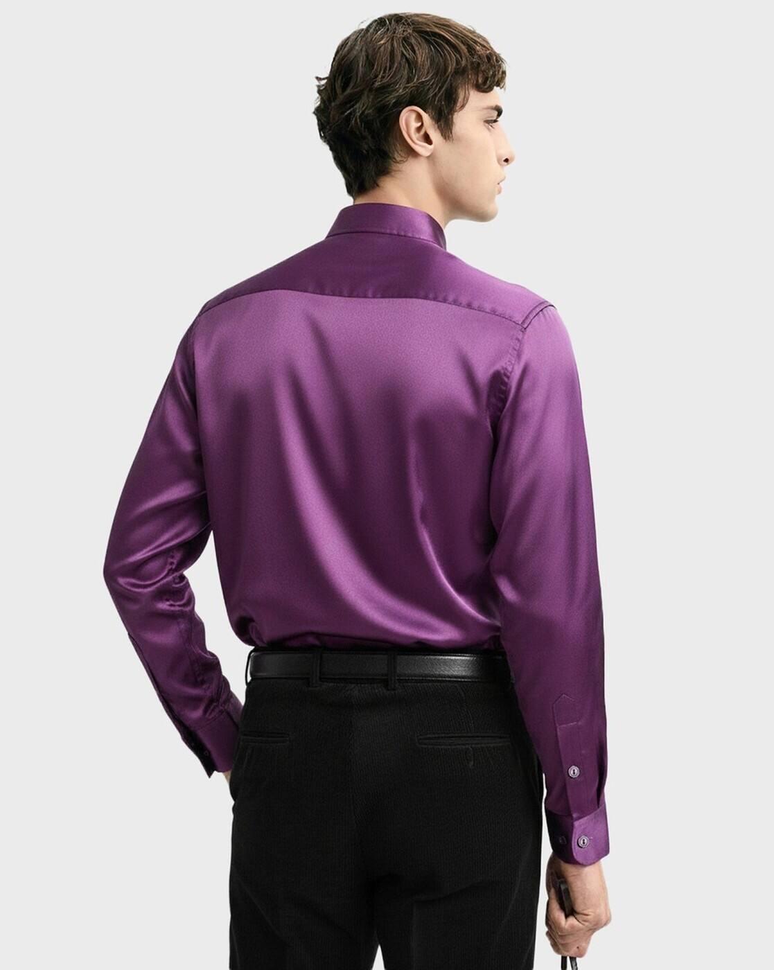 THE MEN SHIRTS, PURPLE, S