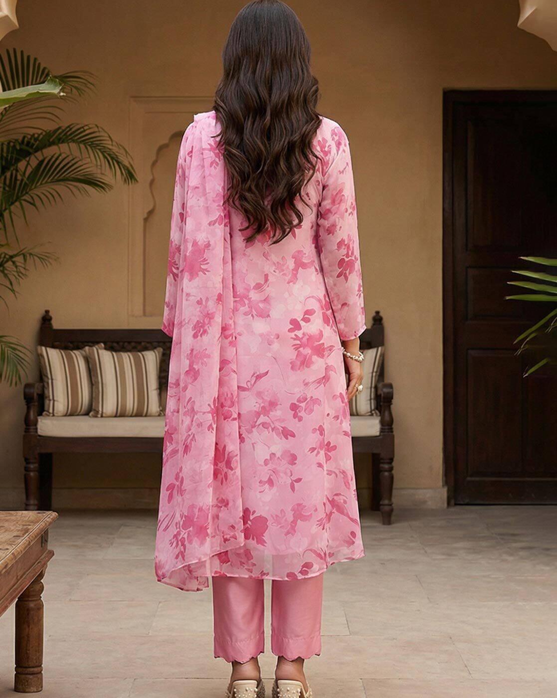Women Floral Print Straight Kurta