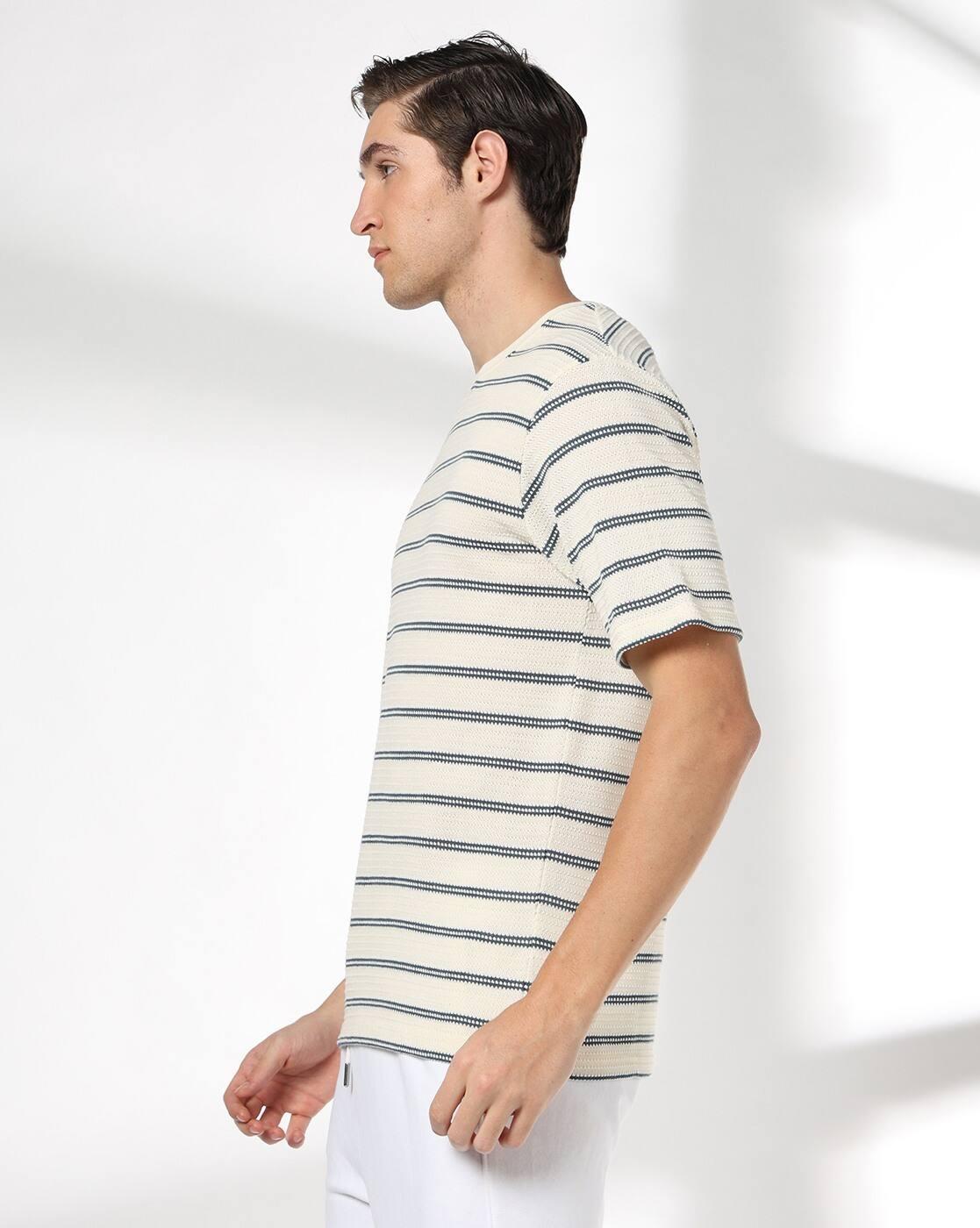 Men Patterned Regular Fit Crew-Neck T-Shirt