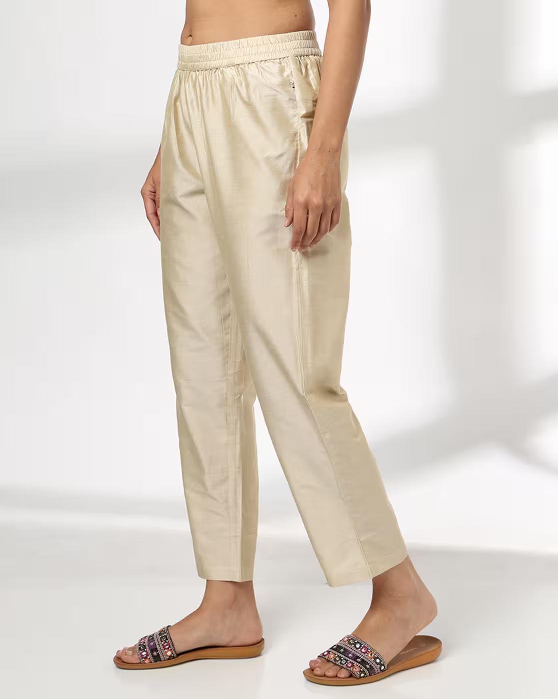 PRINTED STRAIGHT PANT, BEIGE, XXL