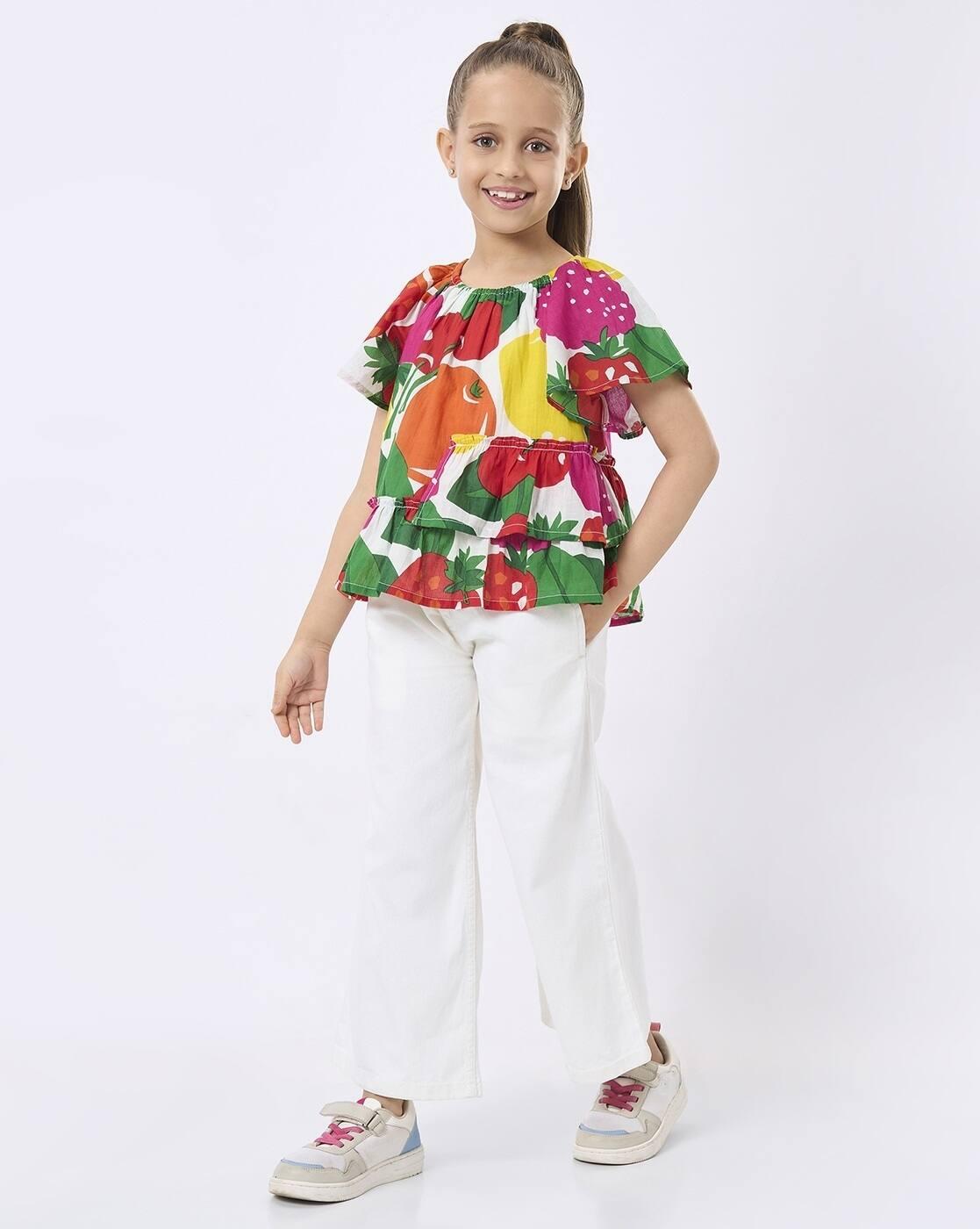 Girls Relaxed Jeans with Elasticated Drawstring Waist