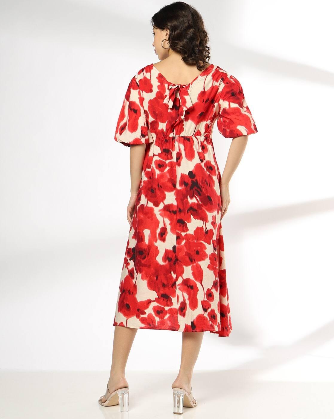 Women Floral Print A-Line Dress
