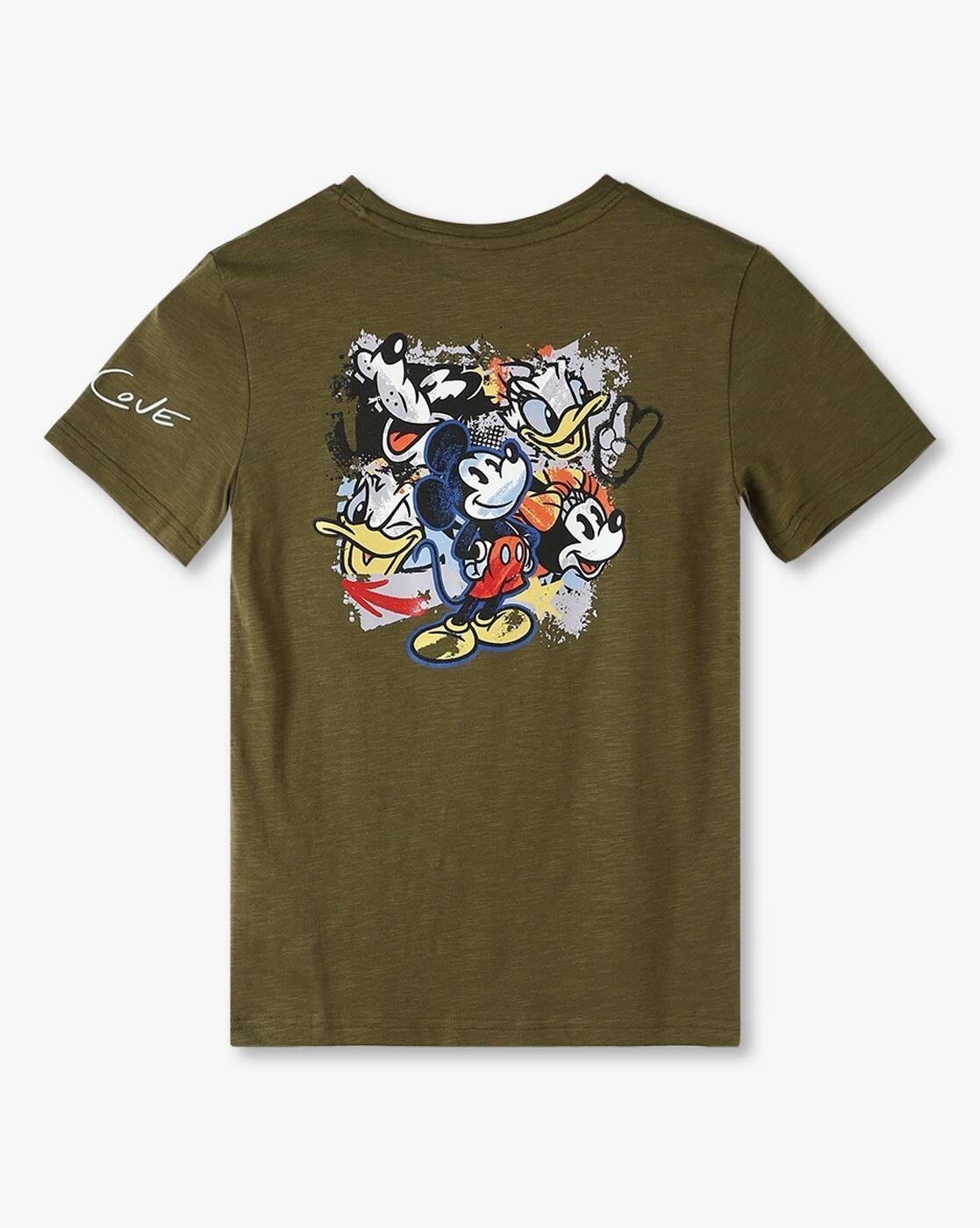 Boys Disney Print Round-Neck T-Shirt