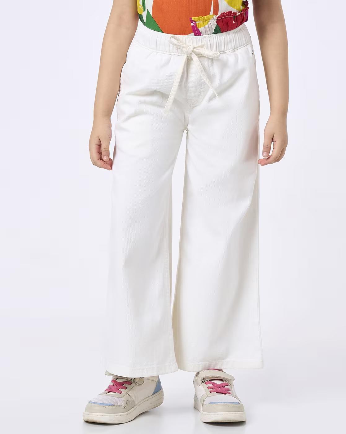 Girls Relaxed Jeans with Elasticated Drawstring Waist
