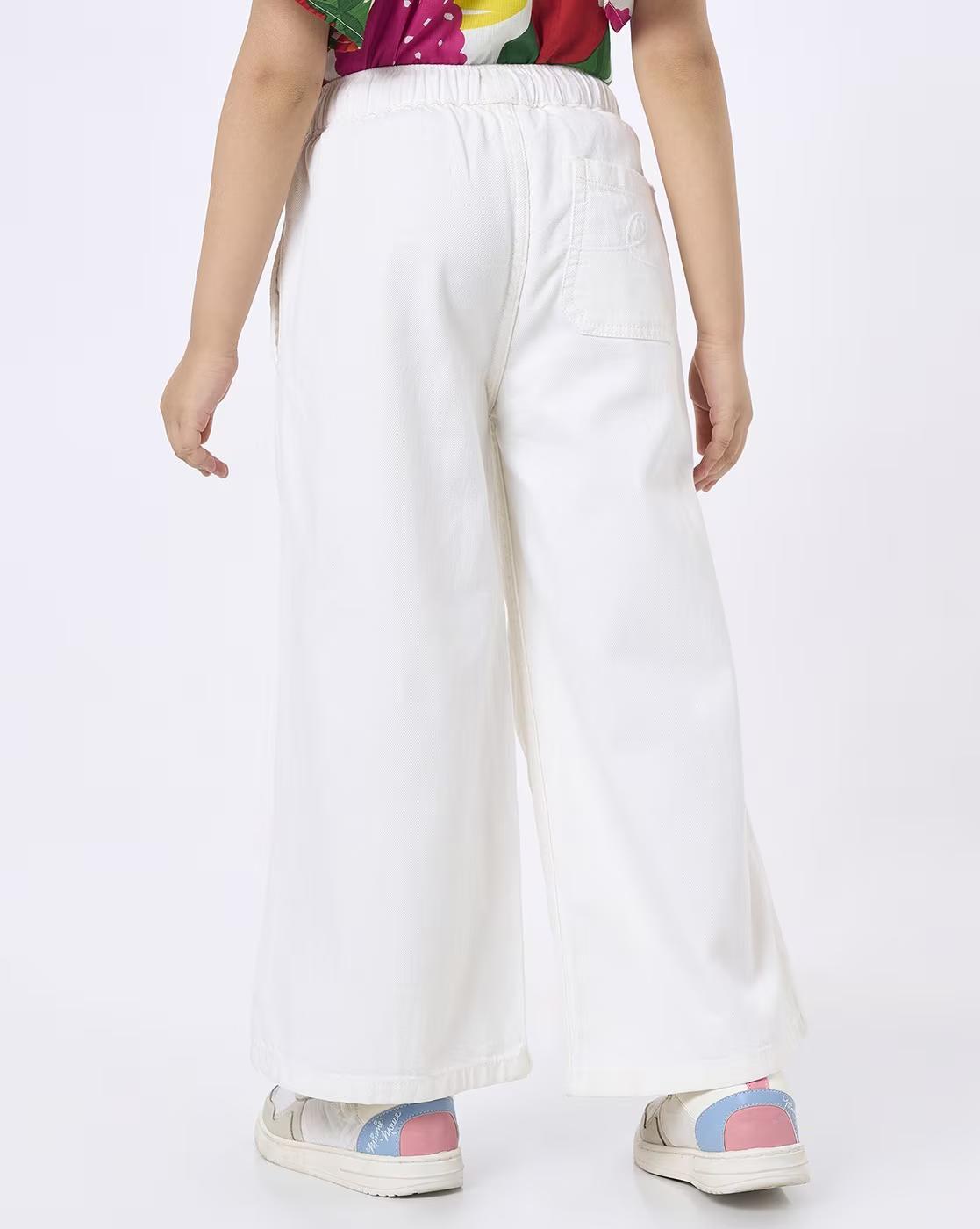 Girls Relaxed Jeans with Elasticated Drawstring Waist