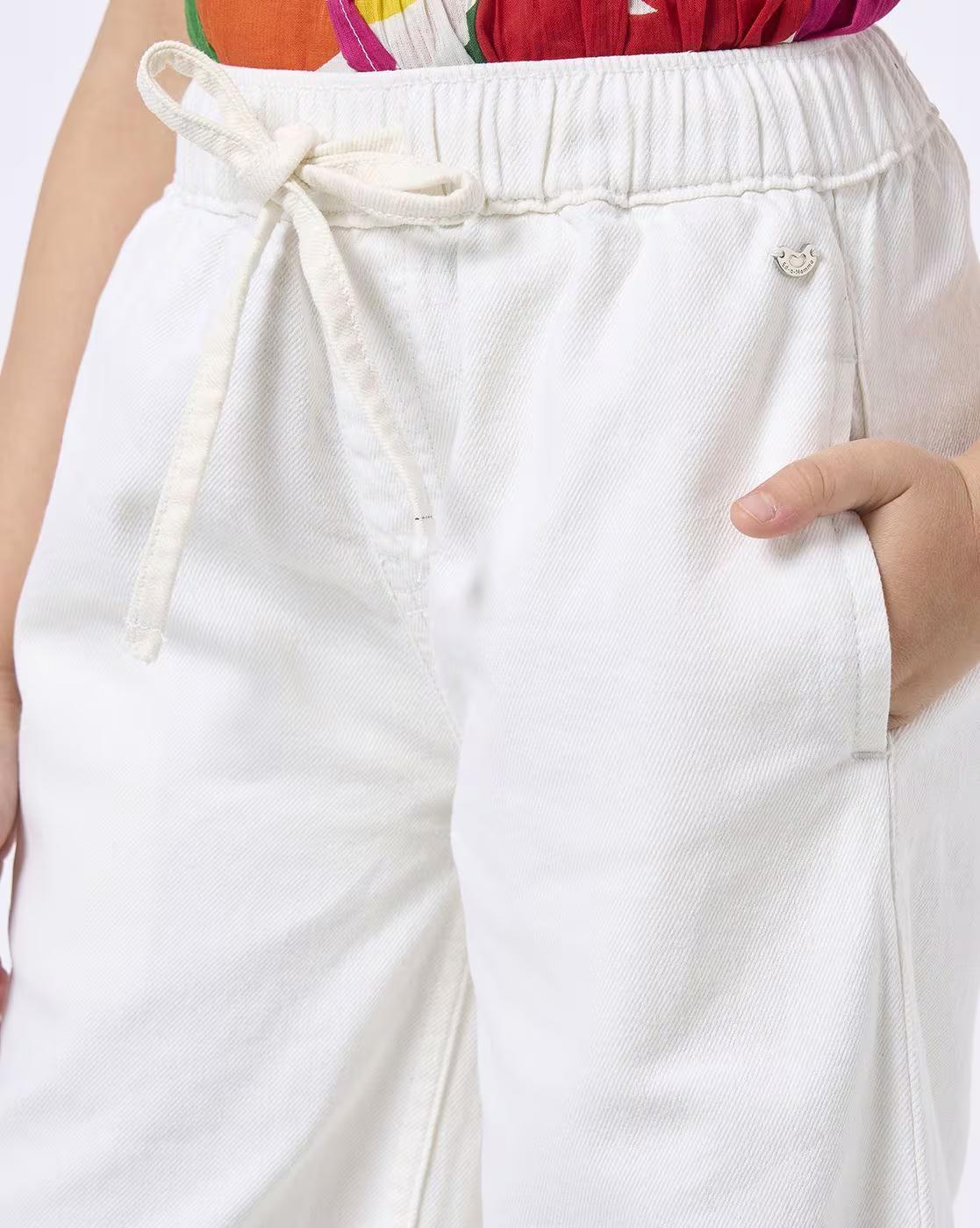 Girls Relaxed Jeans with Elasticated Drawstring Waist
