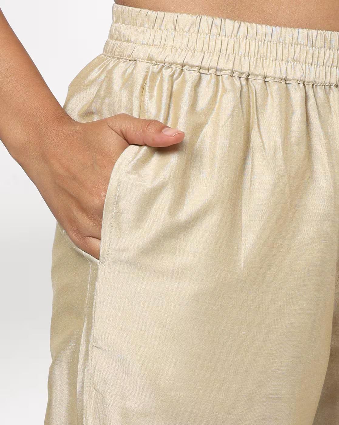 PRINTED STRAIGHT PANT, BEIGE, XXL