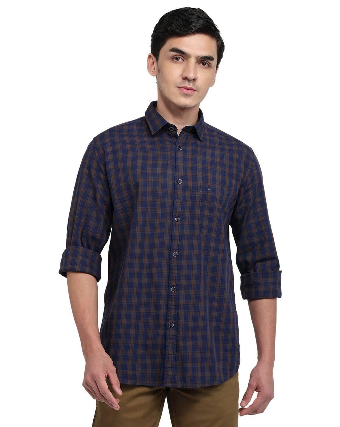 Men Checked Slim Fit Shirt