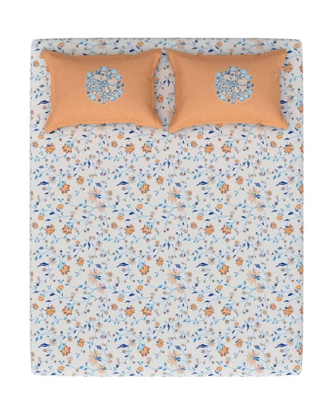 Cotton Printed Bedsheet with Pillow Cover