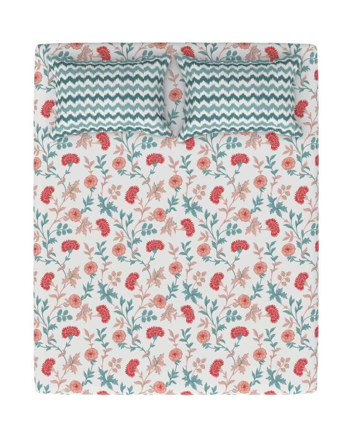 Cotton Printed Bedsheet with Pillow Cover