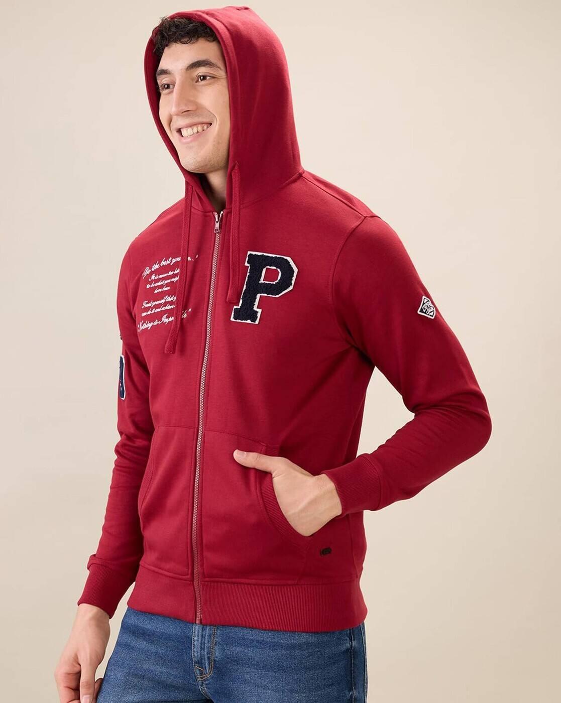 Men Typographic Print Regular Fit Hoodie