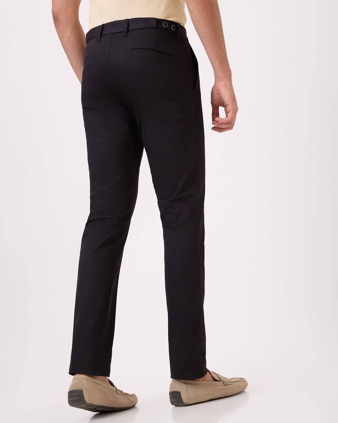 Men Tapered Fit Flat-Front Chinos
