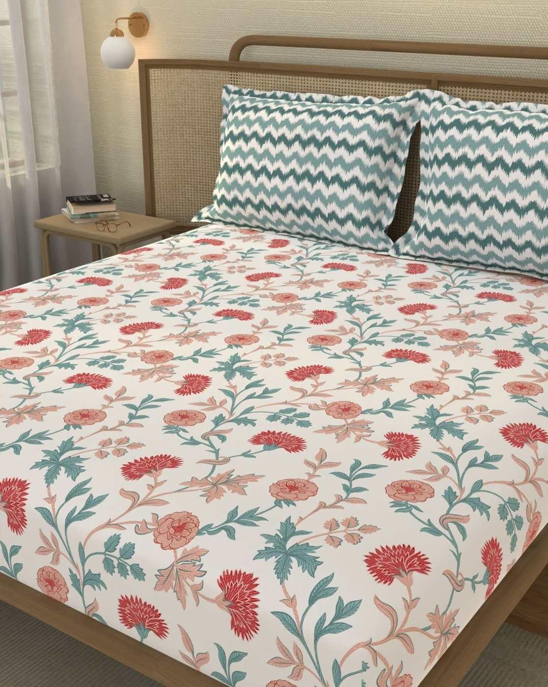 Cotton Printed Bedsheet with Pillow Cover