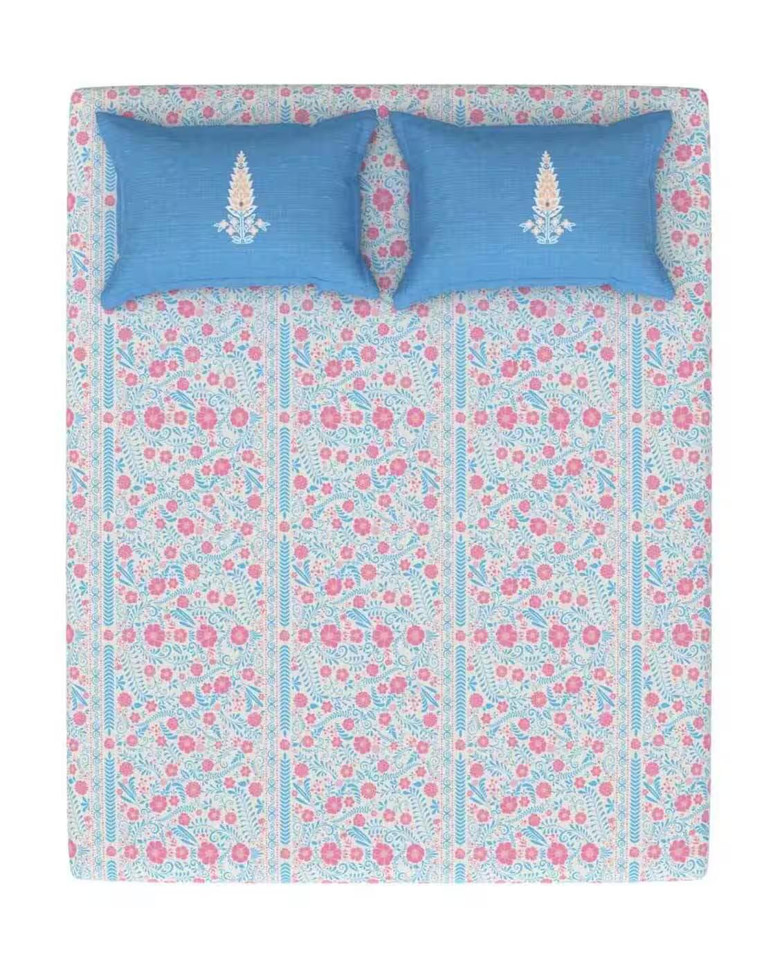 Cotton Printed Bedsheet with Pillow Cover