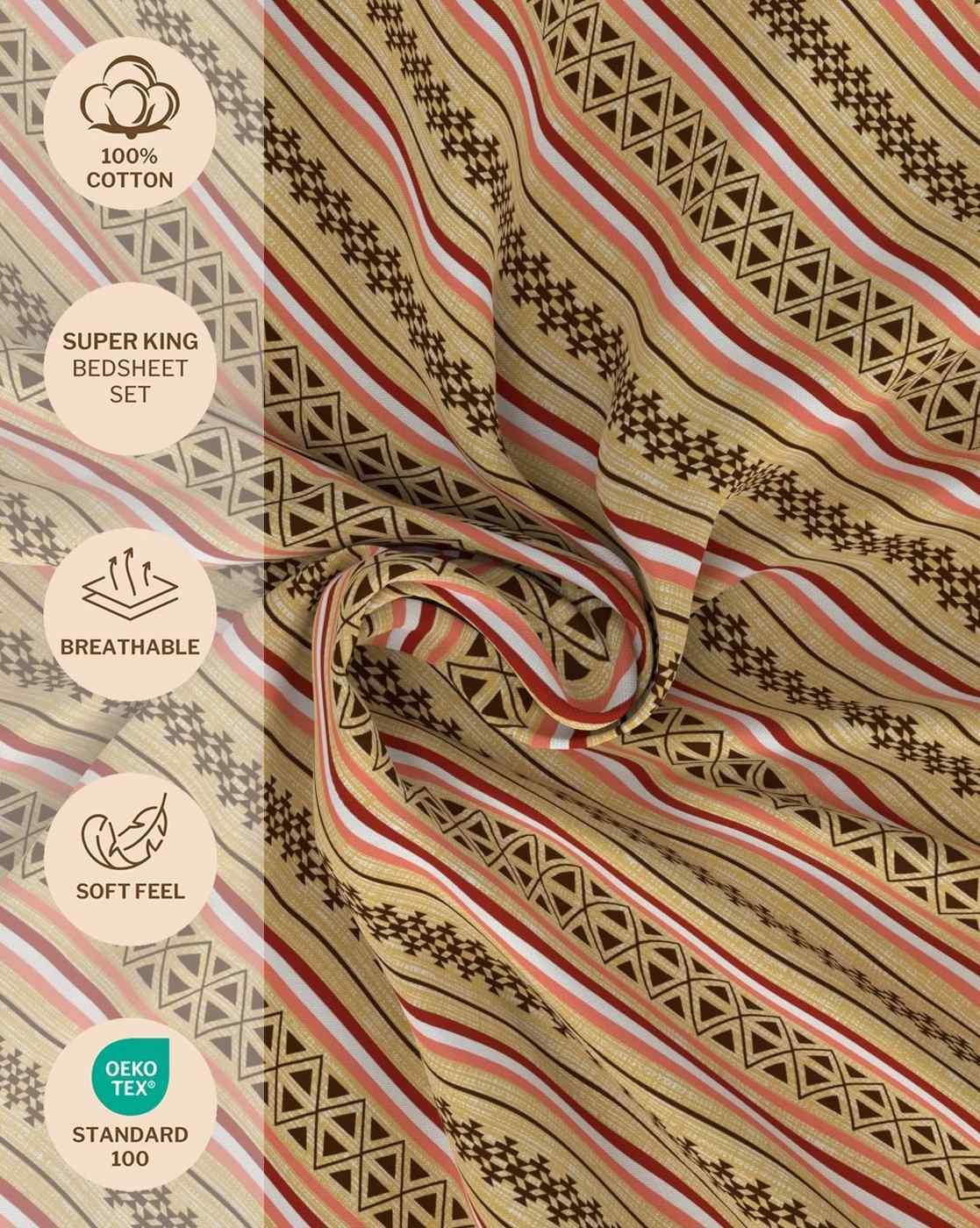 Cotton Printed Bedsheet with Pillow Cover