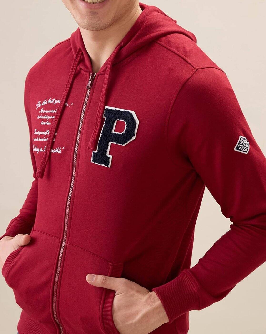 Men Typographic Print Regular Fit Hoodie