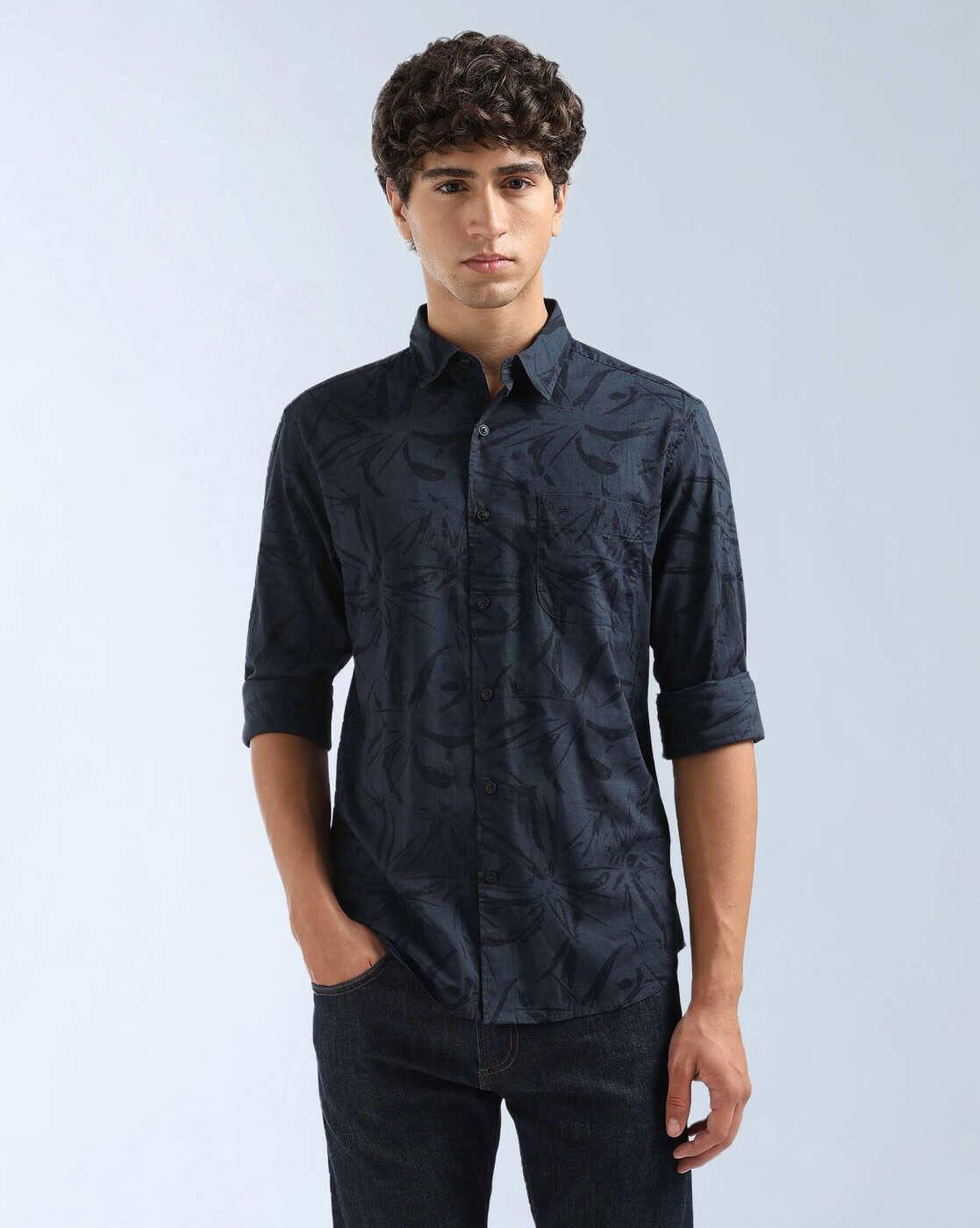 Abstract Printed Slim Fit Shirt