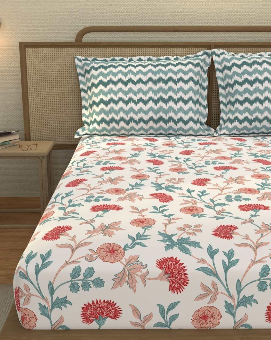 Cotton Printed Bedsheet with Pillow Cover