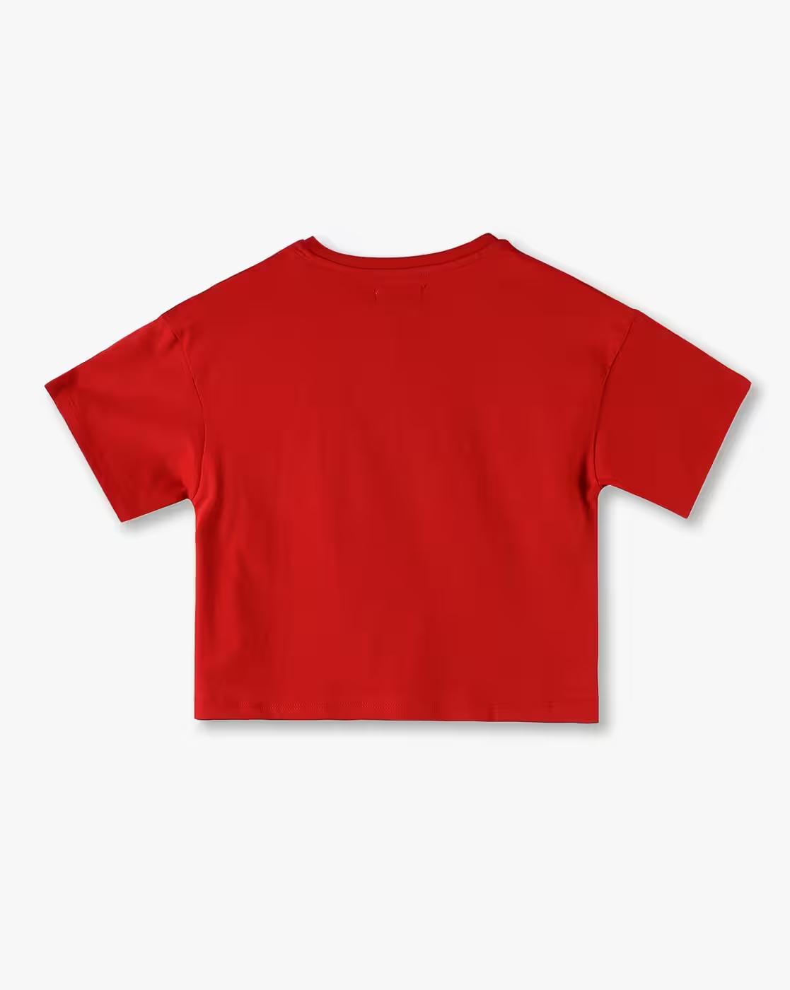 Girls Hello Kitty Print Boxy Fit Round-Neck T-Shirt