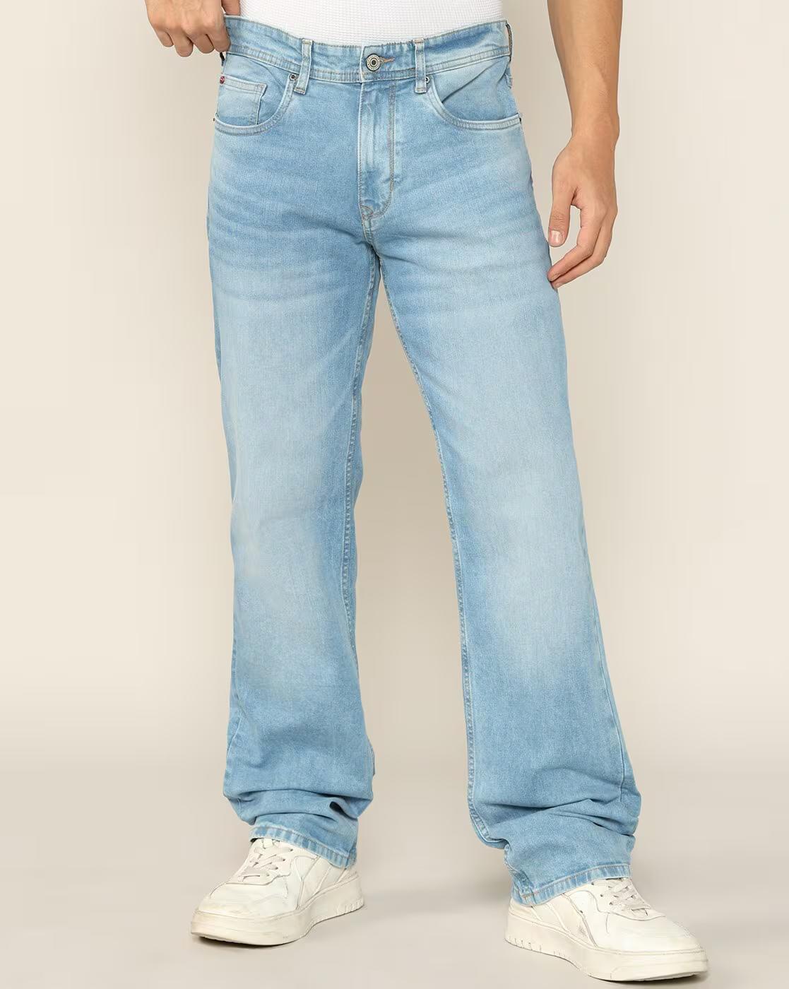 Men Albert Lightly Washed Straight Jeans