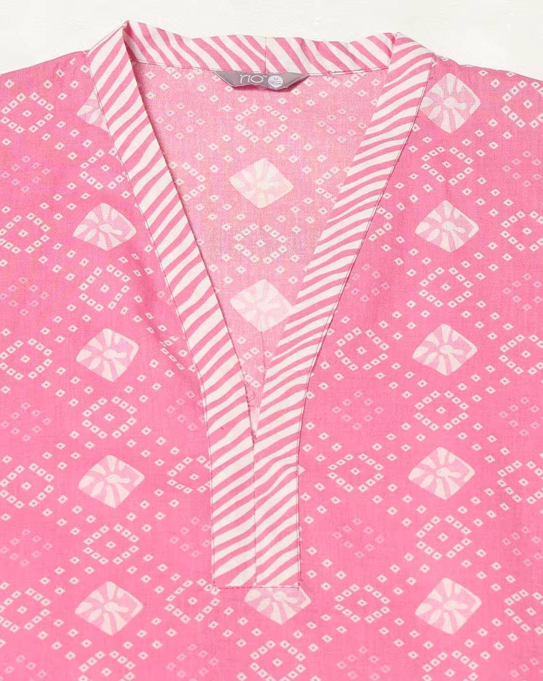 Nightie Stylised Neck Template, PINK, L