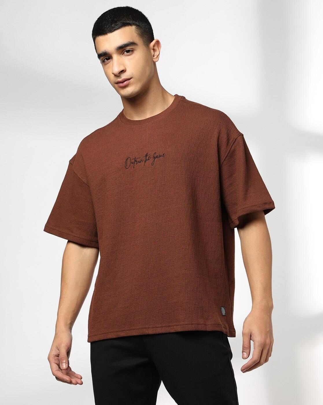 TEES95 OUTRUN STRUCTURED CREW, RUST, L