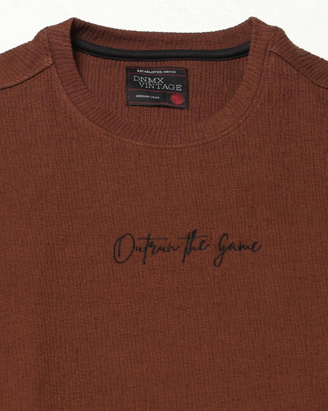 TEES95 OUTRUN STRUCTURED CREW, RUST, L