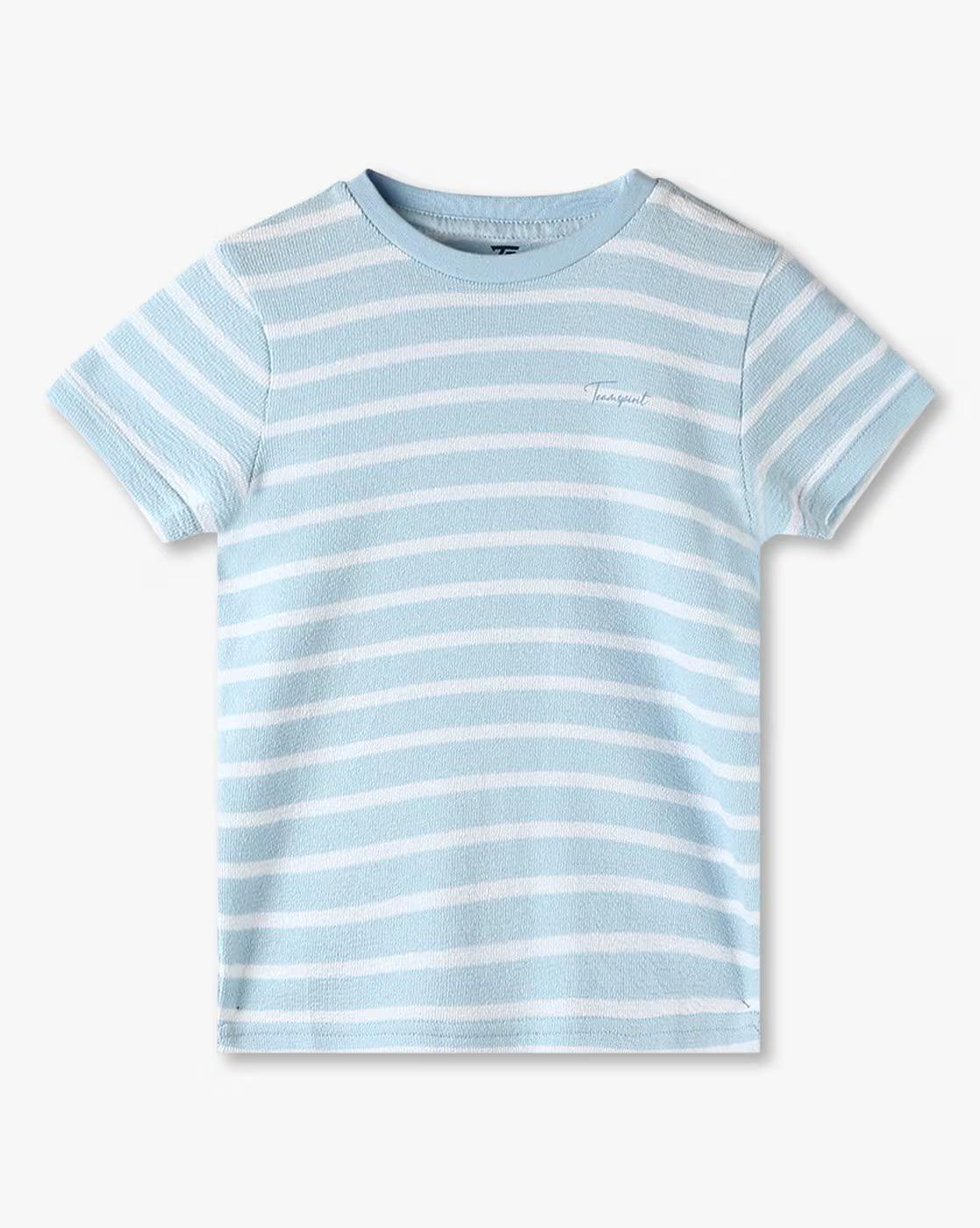 Boys Striped Tailored Fit Round-Neck T-Shirt