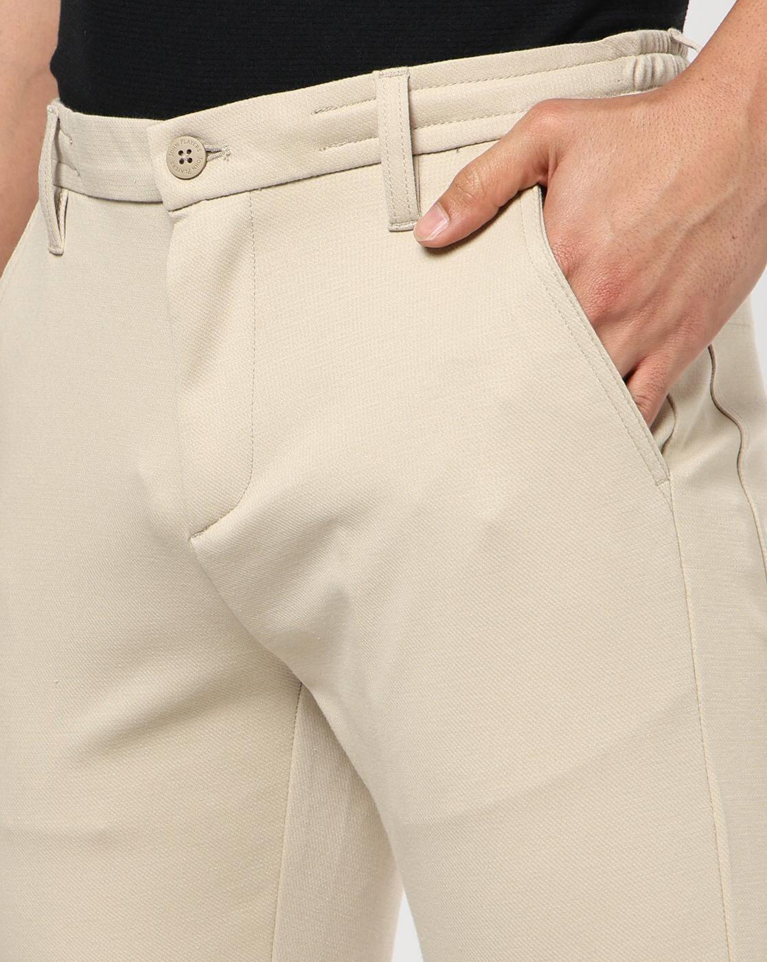 Men Patterned Mid-Rise Straight Fit Chinos