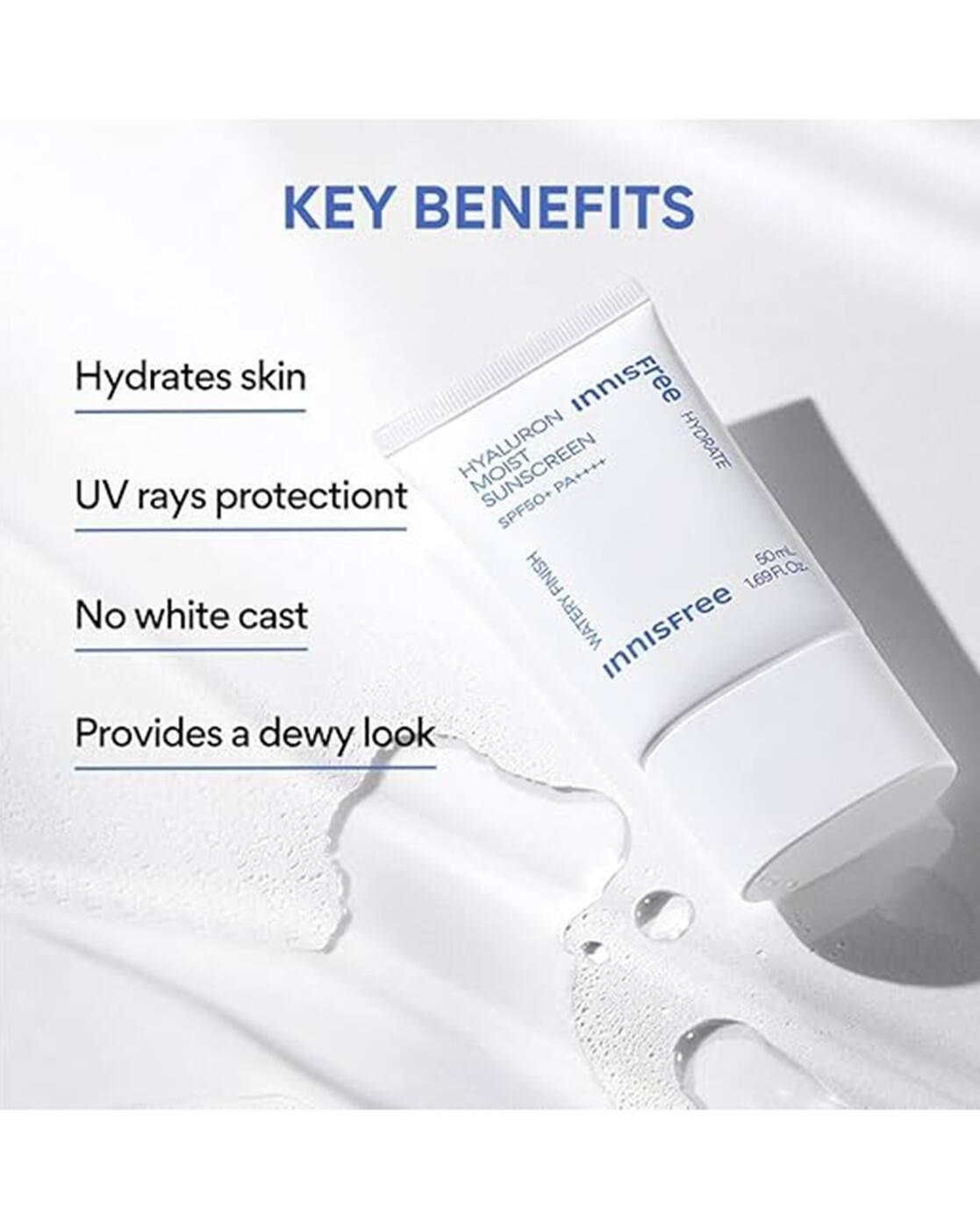 Hyaluron Moist Sunscreen SPF50+ PA++++ No White Cast Watery Finish Mini