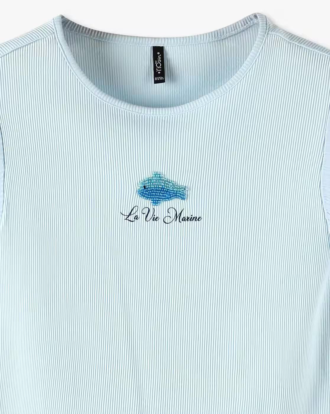 Girls Ribbed Regular Fit Top