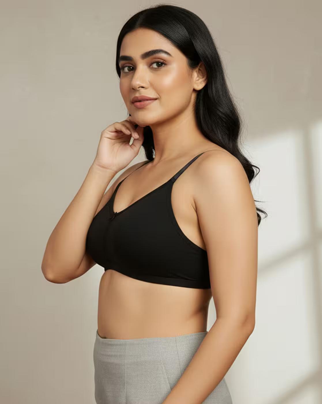 Rosaline Everyday Double Layered Non-Wired 3/4Th Coverage T-Shirt Bra