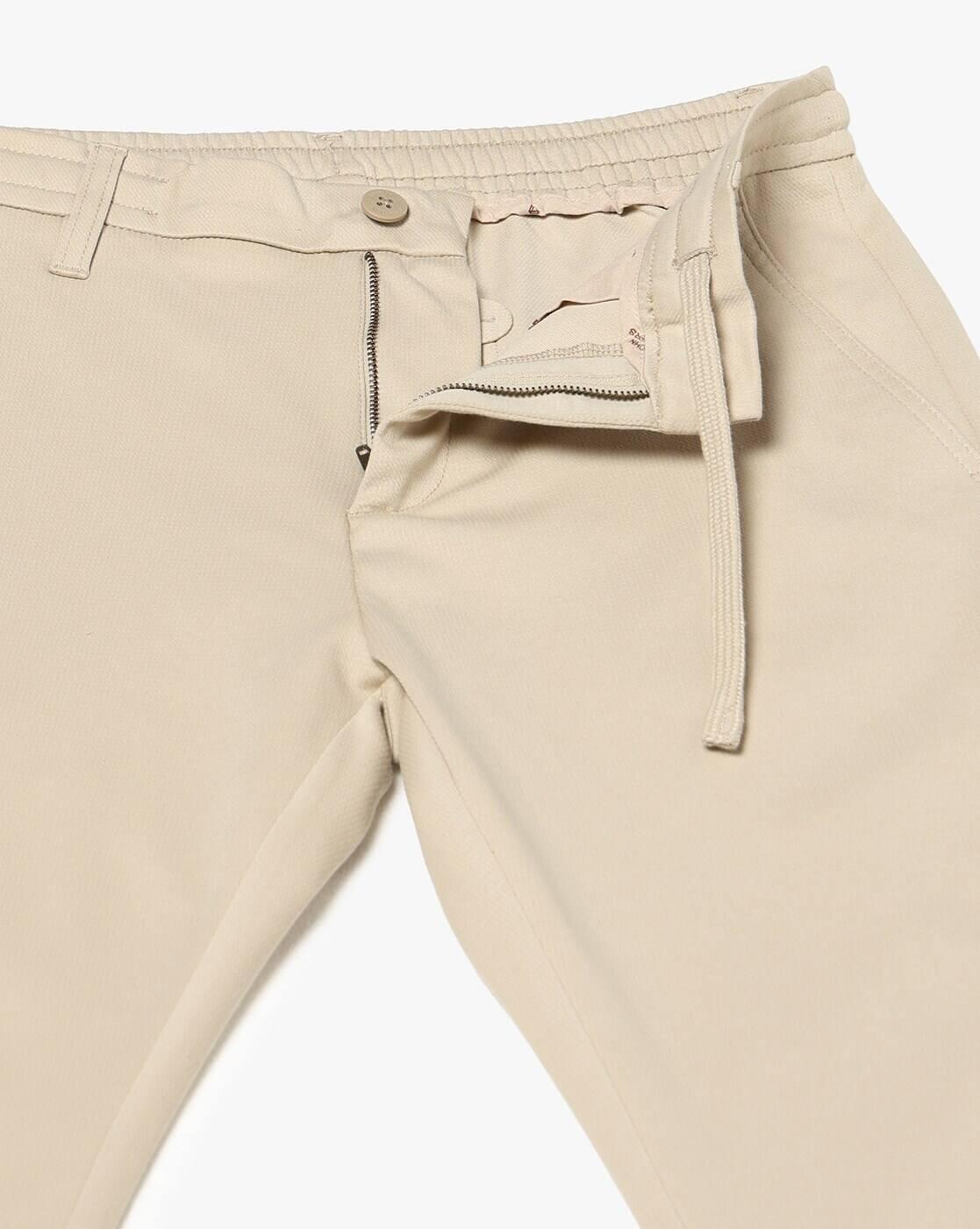 Men Patterned Mid-Rise Straight Fit Chinos