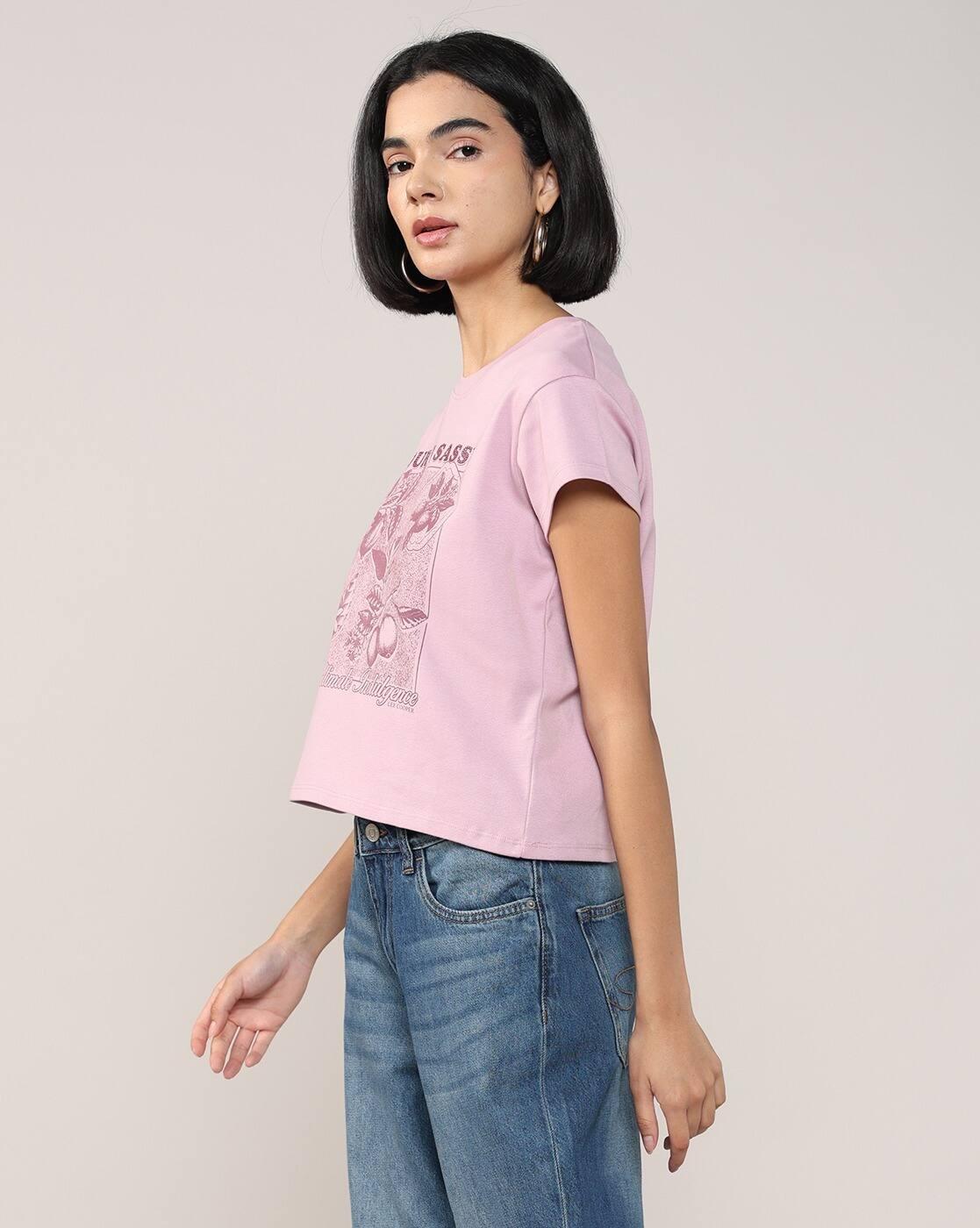 Women Graphic Print Regular Fit Round-Neck T-Shirt