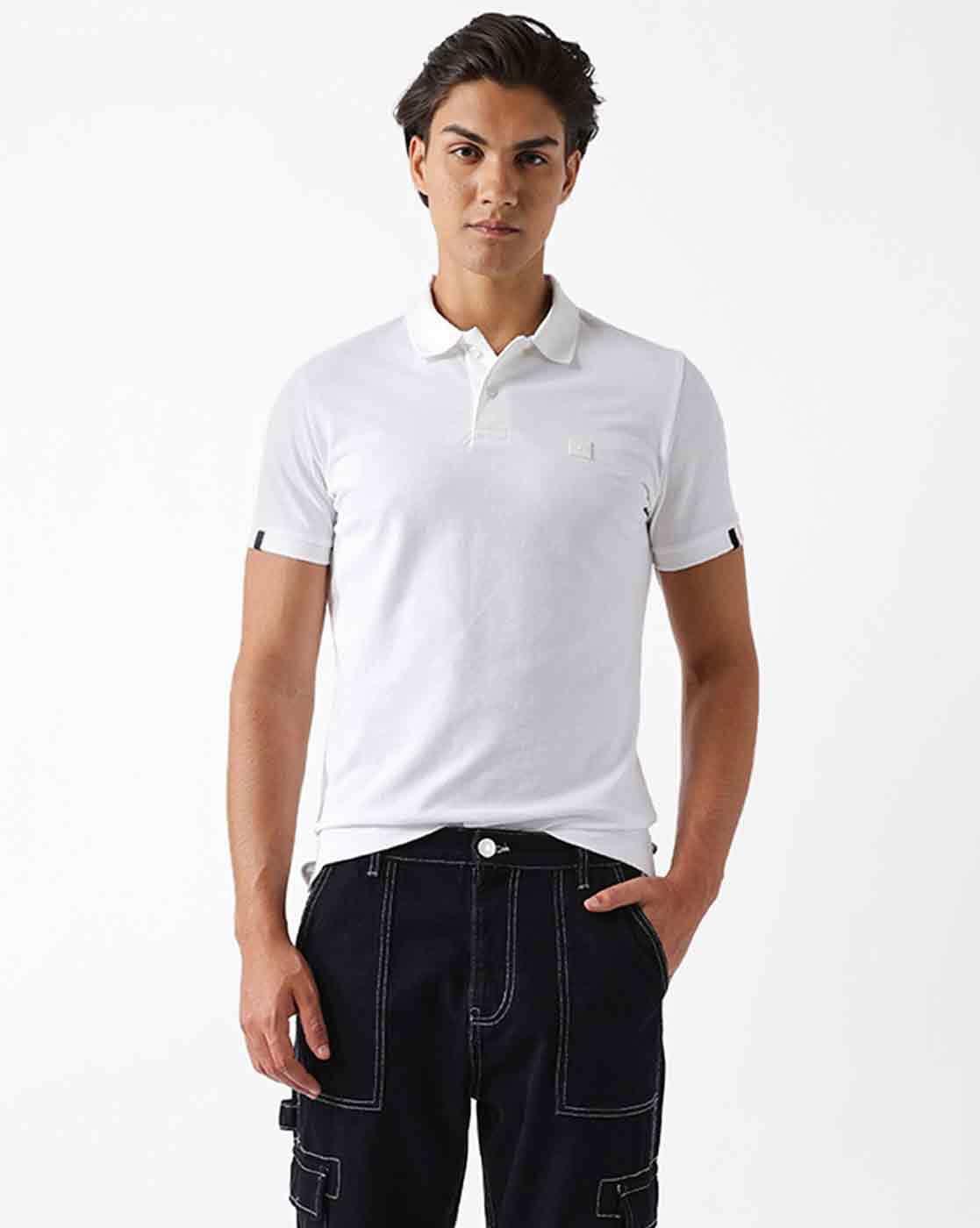 Men Cotton Slim Fit Polo T-Shirt
